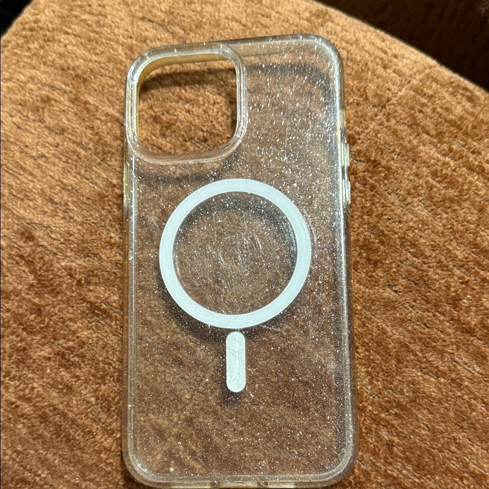 Transparent Glitter Phone Case with MagSafe